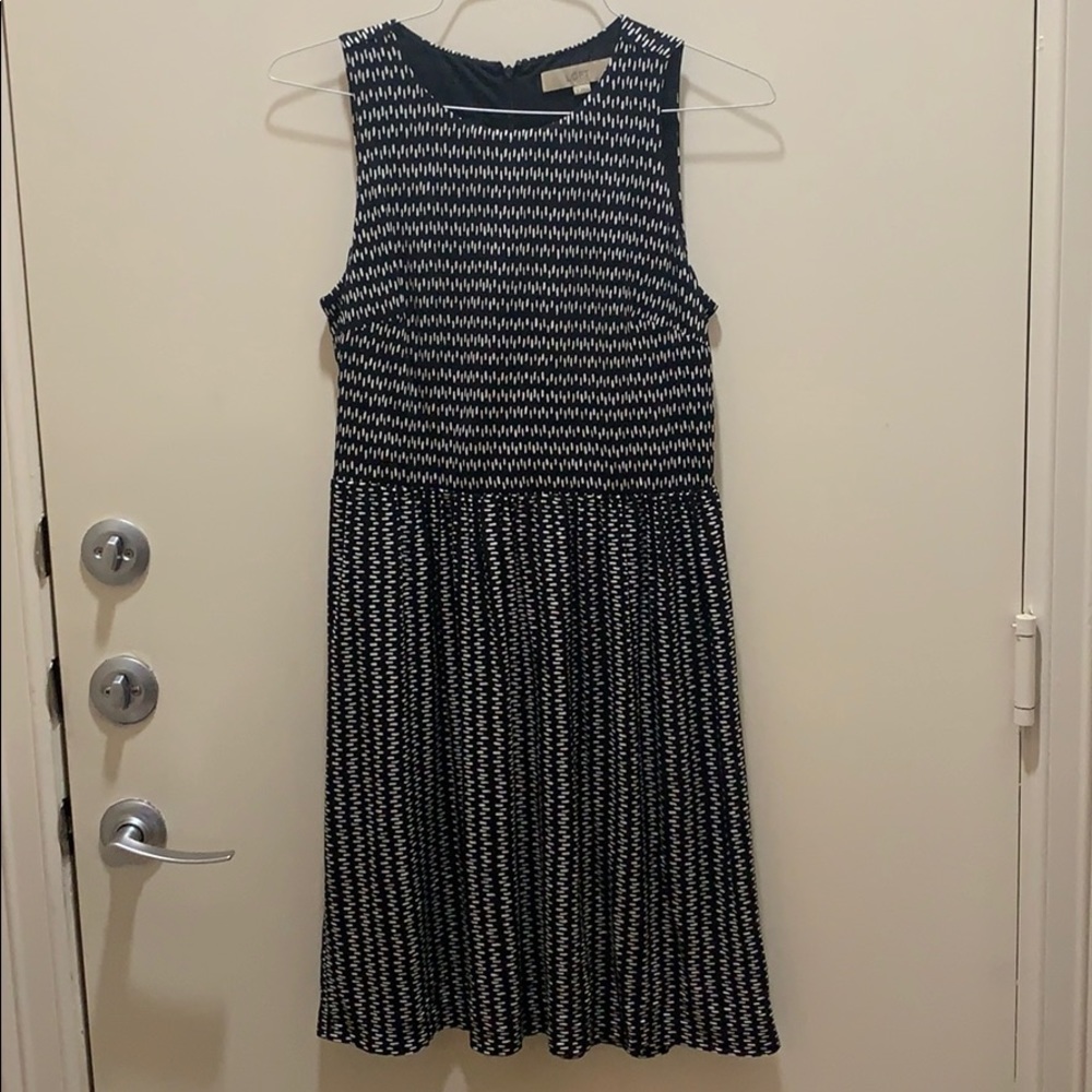 Loft cotton black and white sleeveless